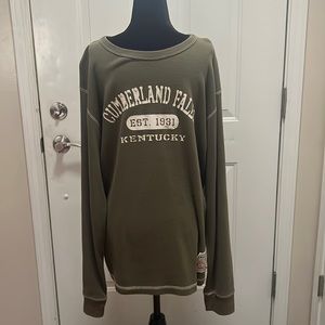 Mens Large Cumberland Falls, Crew neck Long sleeve thermal tee shirt